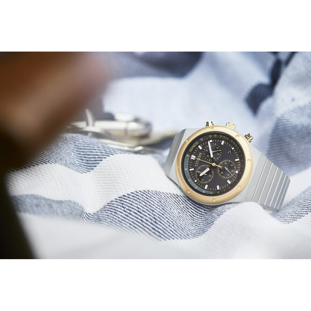 シチズンコレクション レコードレーベル RECORD LABEL AT2544-64E 1984 chronograph 特定店限定モデル 腕時計 CITIZEN THERMO SENSOR スポルテMS 昭和GOLD CITIZEN COLLECTION【2024 新作】