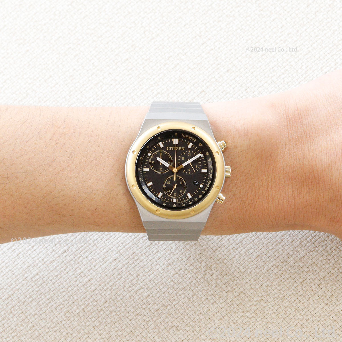 シチズンコレクション レコードレーベル RECORD LABEL AT2544-64E 1984 chronograph 特定店限定モデル 腕時計 CITIZEN THERMO SENSOR スポルテMS 昭和GOLD CITIZEN COLLECTION【2024 新作】