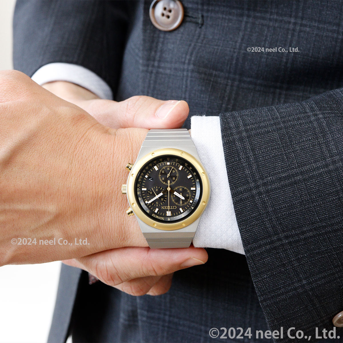 シチズンコレクション レコードレーベル RECORD LABEL AT2544-64E 1984 chronograph 特定店限定モデル 腕時計 CITIZEN THERMO SENSOR スポルテMS 昭和GOLD CITIZEN COLLECTION【2024 新作】