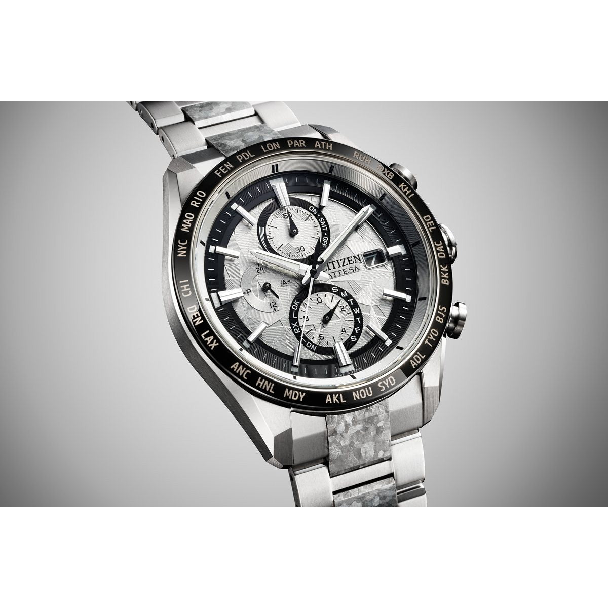 シチズン アテッサ CITIZEN ATTESA エコドライブ 電波時計 限定 腕時計 メンズ AT8284-61A ダイレクトフライト ACT Line Platinum Shine Collection【2025 新作】