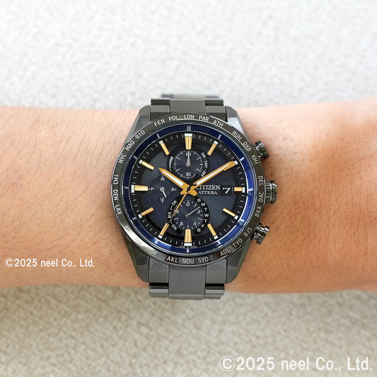 シチズン アテッサ JAXA LABEL HTV-X 限定 CITIZEN ATTESA エコドライブ 電波時計 AT8289-67E ダイレクトフライト ACT Line ブラックチタニウム【2025 新作】