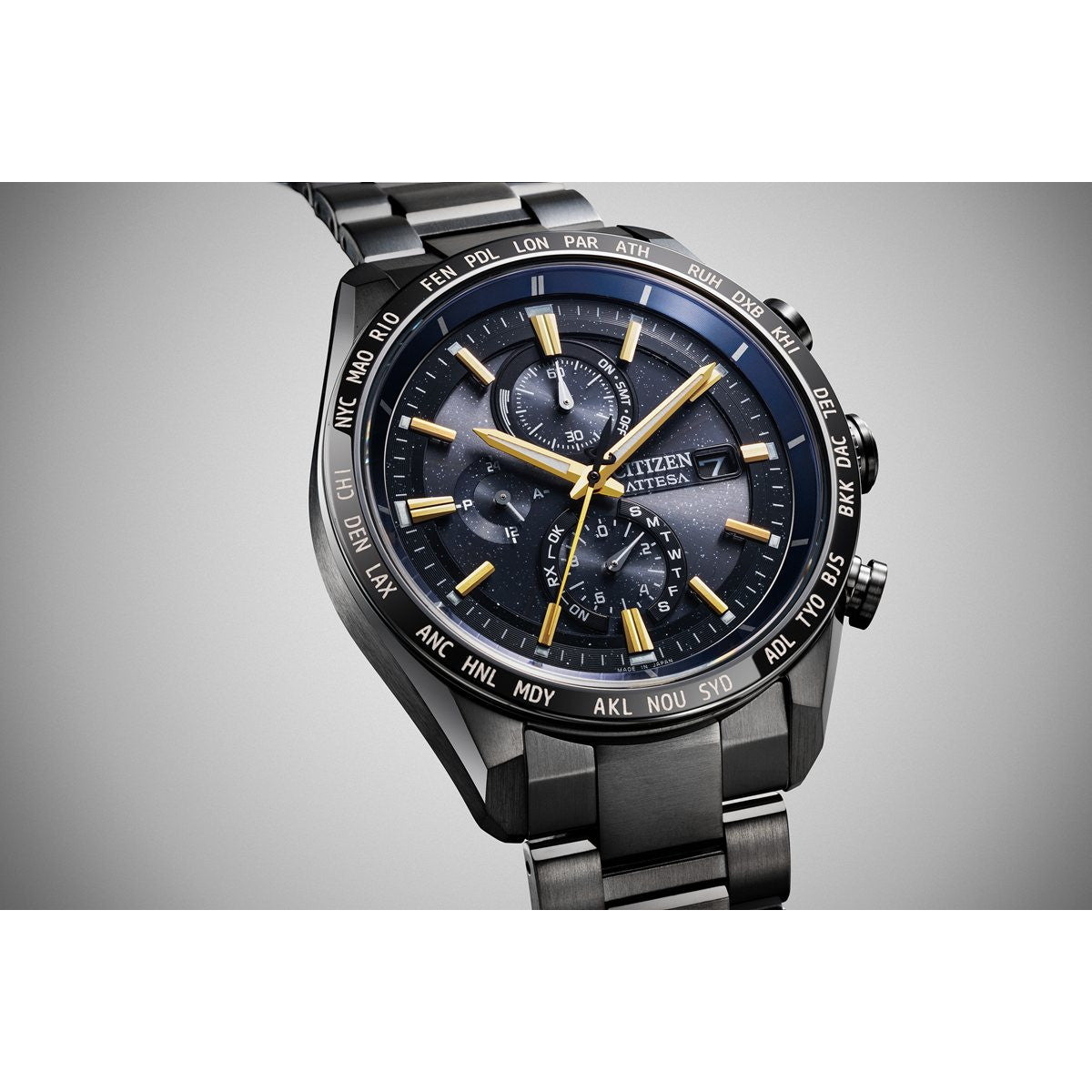 シチズン アテッサ JAXA LABEL HTV-X 限定 CITIZEN ATTESA エコドライブ 電波時計 AT8289-67E ダイレクトフライト ACT Line ブラックチタニウム【2025 新作】