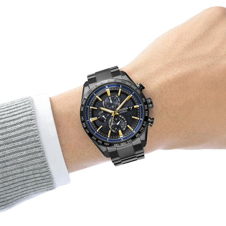 シチズン アテッサ JAXA LABEL HTV-X 限定 CITIZEN ATTESA エコドライブ 電波時計 AT8289-67E ダイレクトフライト ACT Line ブラックチタニウム【2025 新作】