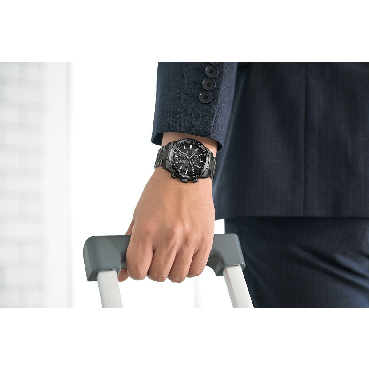 シチズン アテッサ CITIZEN ATTESA エコドライブ 電波時計 腕時計 メンズ AT8294-59E ダイレクトフライト ACT Line ブラックチタニウム【2025 新作】