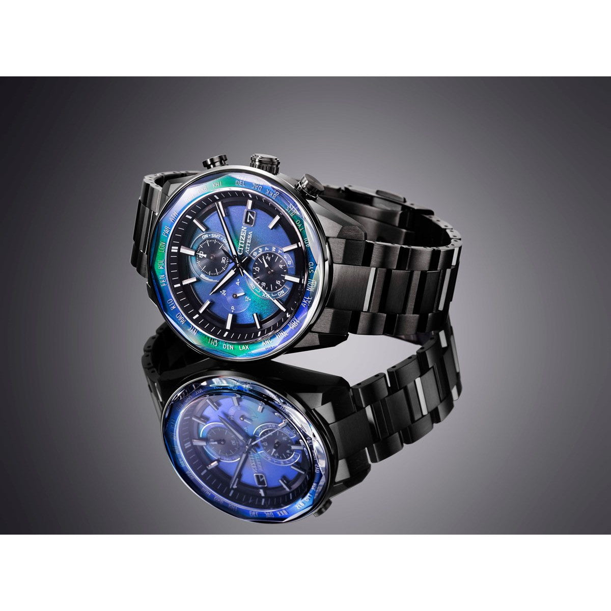 シチズン アテッサ CITIZEN ATTESA エコドライブ 電波時計 限定モデル 腕時計 メンズ AT8314-53L ダイレクトフライト ACT Line ブラックチタニウム【2025 新作】