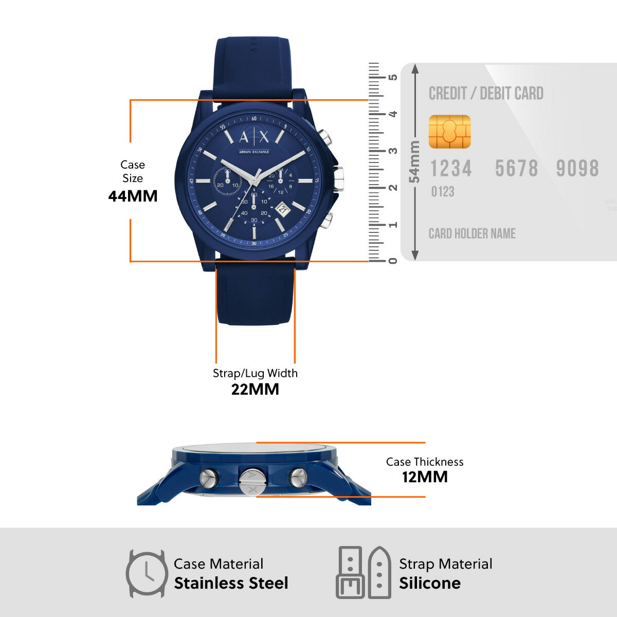 A|X アルマーニ エクスチェンジ ARMANI EXCHANGE 腕時計 メンズ クロノグラフ シリコンウォッチ AX1327