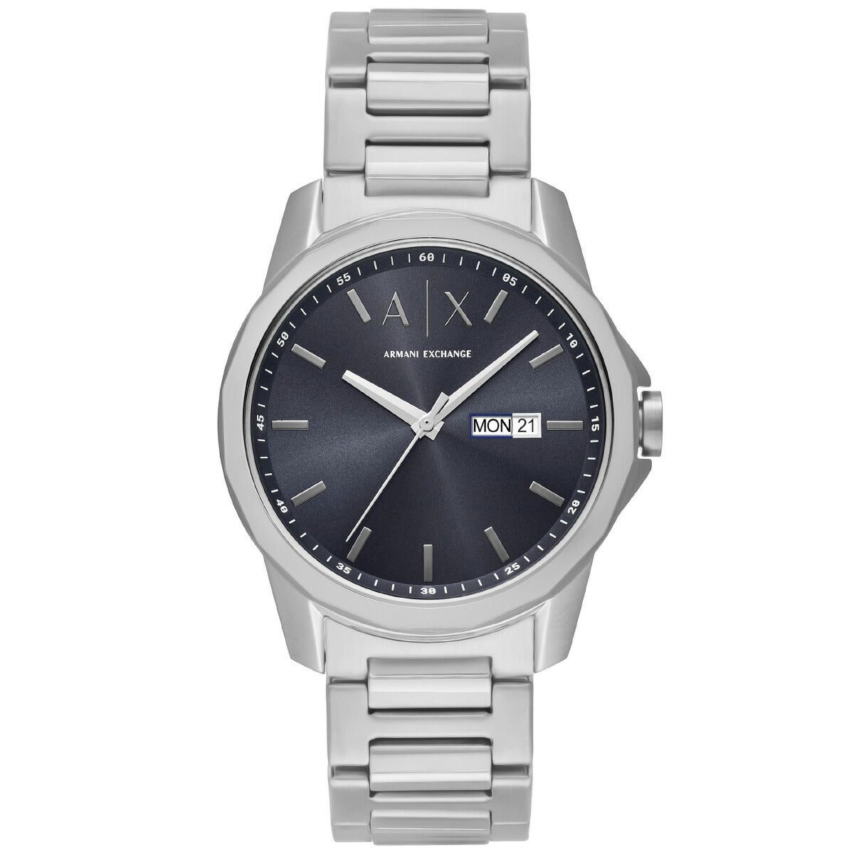 A|X アルマーニ エクスチェンジ ARMANI EXCHANGE 腕時計 メンズ 三針デイデイト ステンレススチールウォッチ AX1767【2025 新作】