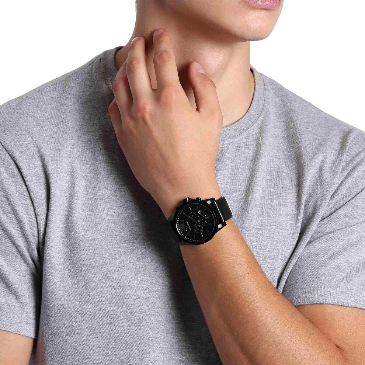 A|X アルマーニ エクスチェンジ ARMANI EXCHANGE 腕時計 メンズ クロノグラフ レザーウォッチ AX2098