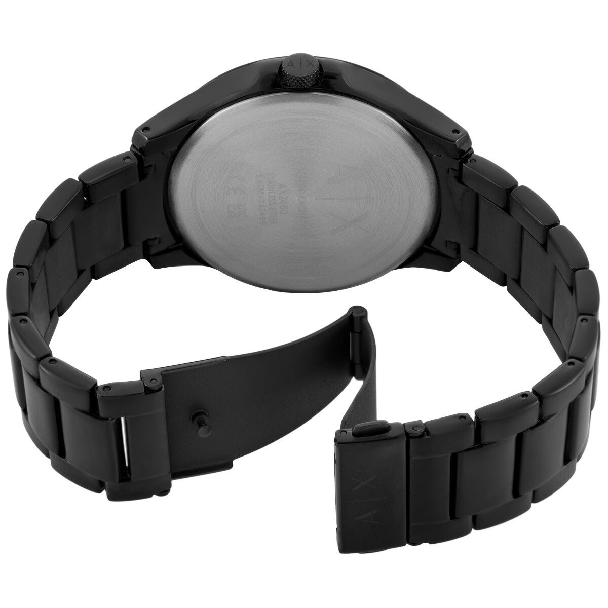 A|X アルマーニ エクスチェンジ ARMANI EXCHANGE 腕時計 メンズ マルチファンクション ブラック ステンレススチールウォッチ AX2460