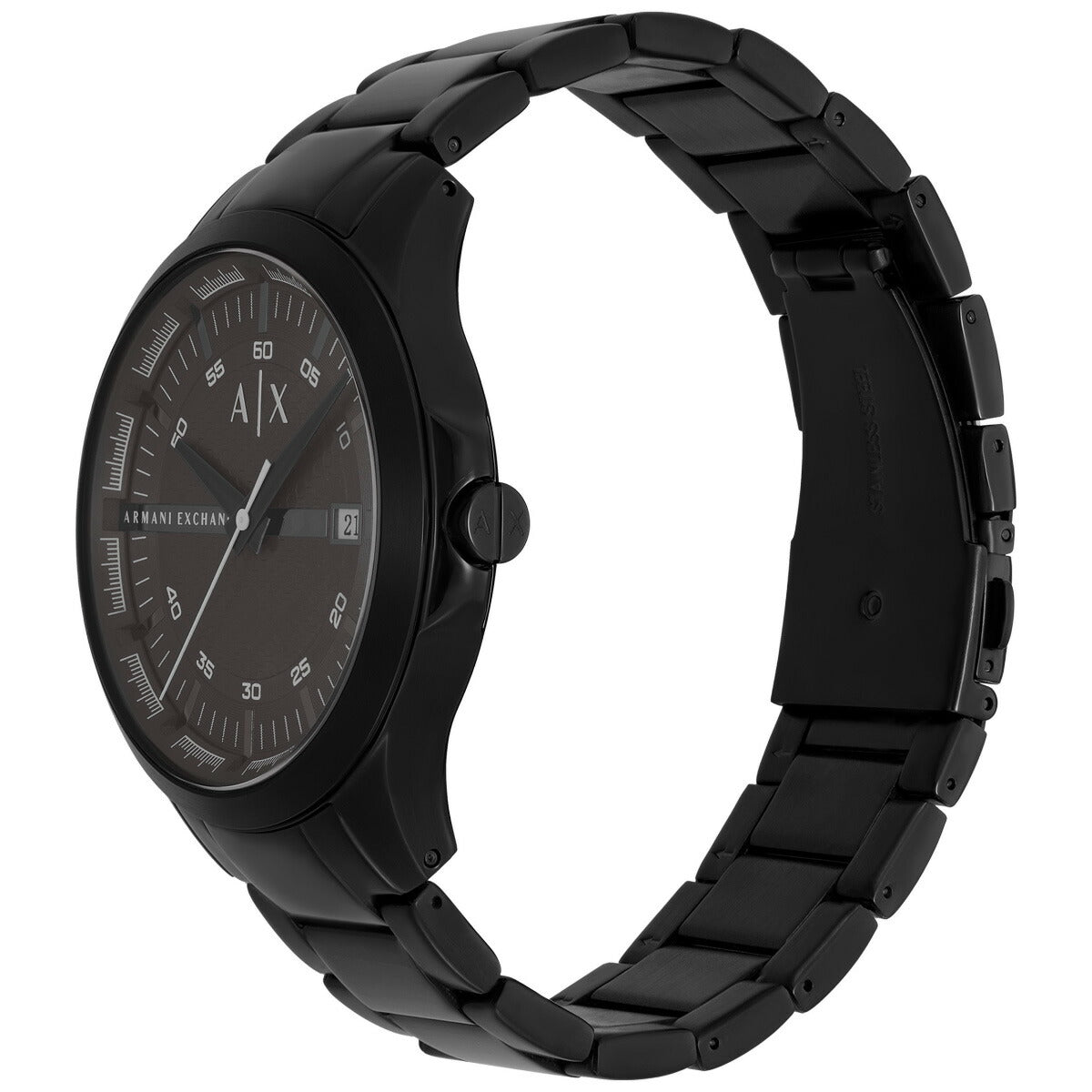 A|X アルマーニ エクスチェンジ ARMANI EXCHANGE 腕時計 メンズ 3針デイトウォッチ ブラック ステンレススチール AX2464【2025 新作】