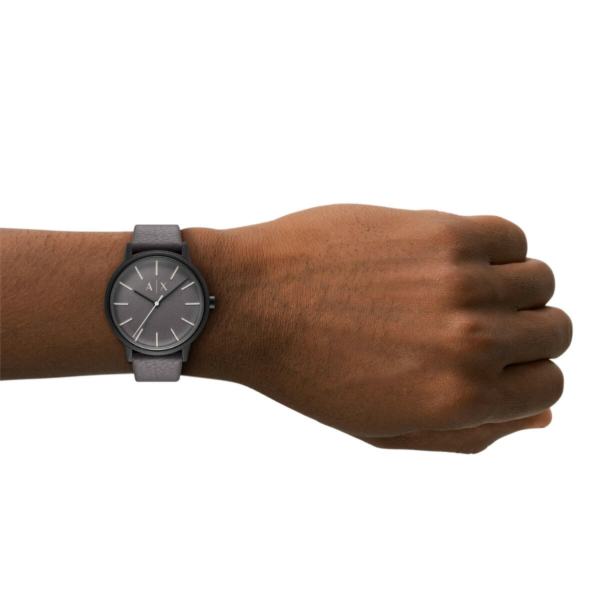 A|X アルマーニ エクスチェンジ ARMANI EXCHANGE 腕時計 メンズ 3針ウォッチ グレー レザー AX2764【2025 新作】