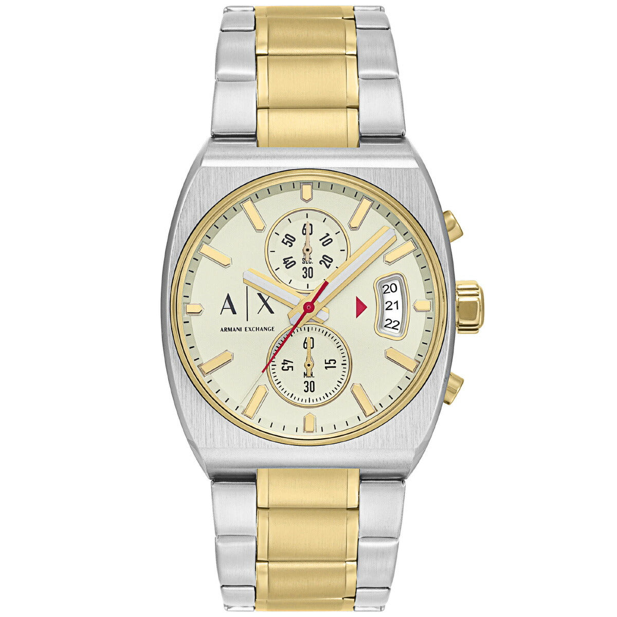 A|X アルマーニ エクスチェンジ ARMANI EXCHANGE 腕時計 メンズ クロノグラフウォッチ ツートン ステンレススチール AX2821【2025 新作】