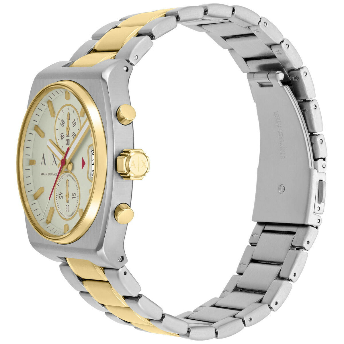 A|X アルマーニ エクスチェンジ ARMANI EXCHANGE 腕時計 メンズ クロノグラフウォッチ ツートン ステンレススチール AX2821【2025 新作】