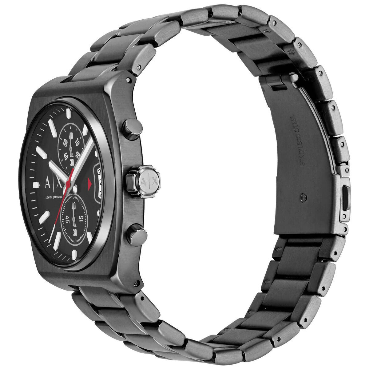 A|X アルマーニ エクスチェンジ ARMANI EXCHANGE 腕時計 メンズ クロノグラフウォッチ ガンメタル ステンレススチール AX2823【2025 新作】