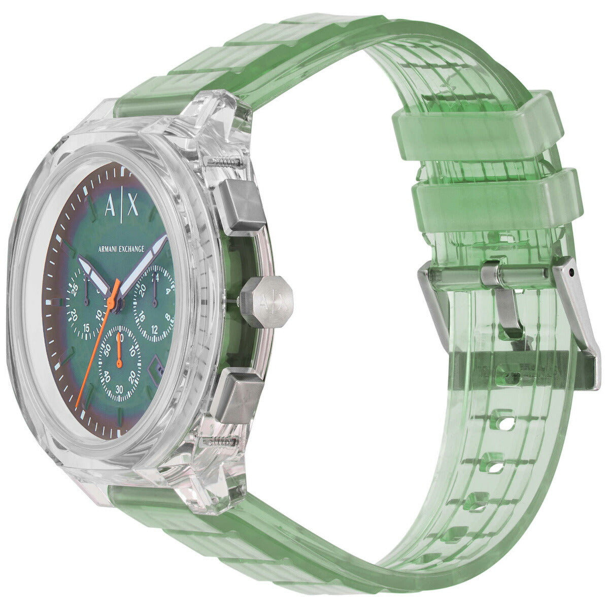 A|X アルマーニ エクスチェンジ ARMANI EXCHANGE 腕時計 メンズ クロノグラフ クリア ナイロンウォッチ AX4165【2025 新作】