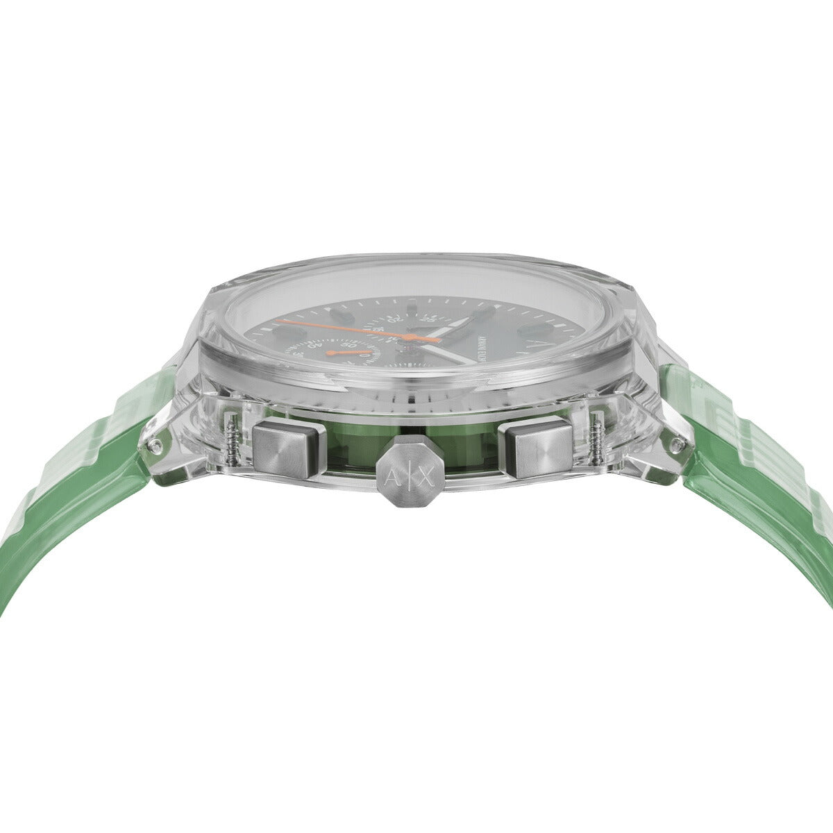 A|X アルマーニ エクスチェンジ ARMANI EXCHANGE 腕時計 メンズ クロノグラフ クリア ナイロンウォッチ AX4165【2025 新作】