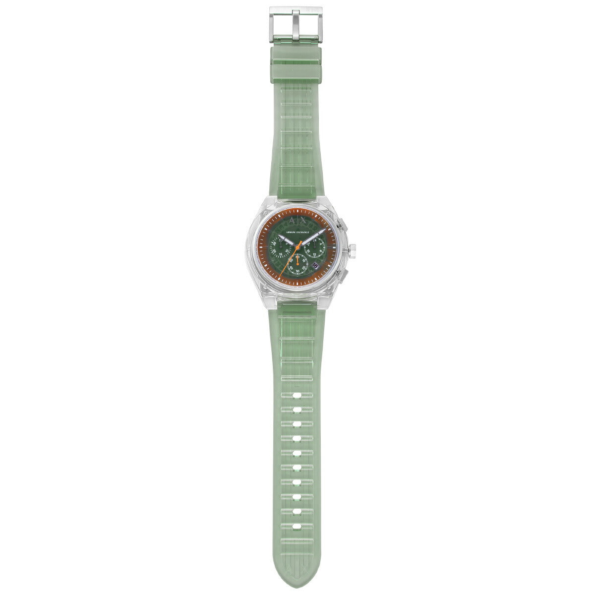 A|X アルマーニ エクスチェンジ ARMANI EXCHANGE 腕時計 メンズ クロノグラフ クリア ナイロンウォッチ AX4165【2025 新作】