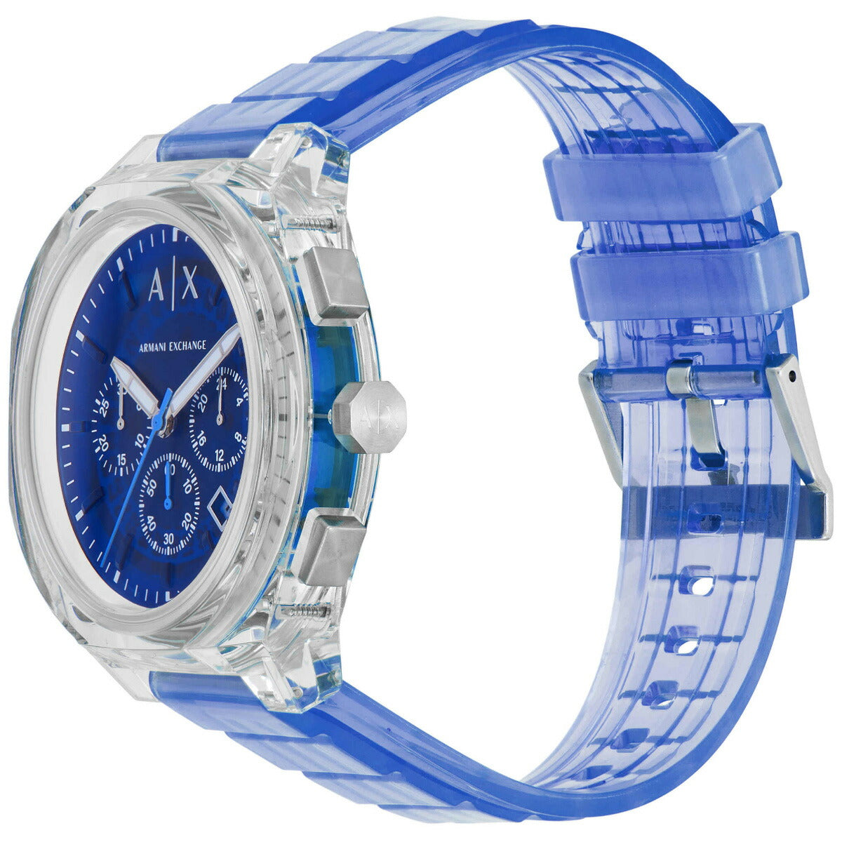 A|X アルマーニ エクスチェンジ ARMANI EXCHANGE 腕時計 メンズ クロノグラフ クリア ナイロンウォッチ AX4166【2025 新作】