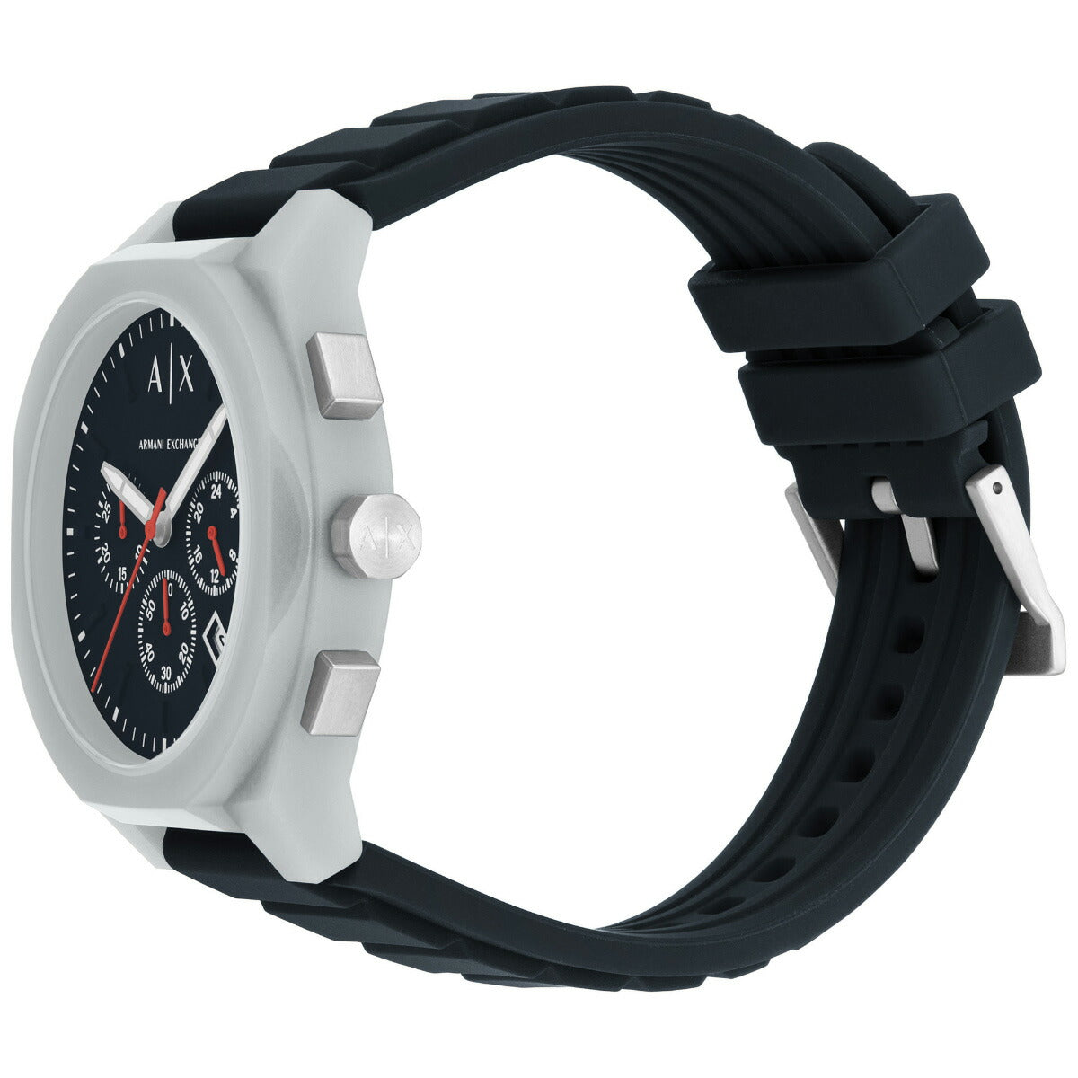 A|X アルマーニ エクスチェンジ ARMANI EXCHANGE 腕時計 メンズ SYNC クロノグラフウォッチ グレー シリコン AX4172【2025 新作】