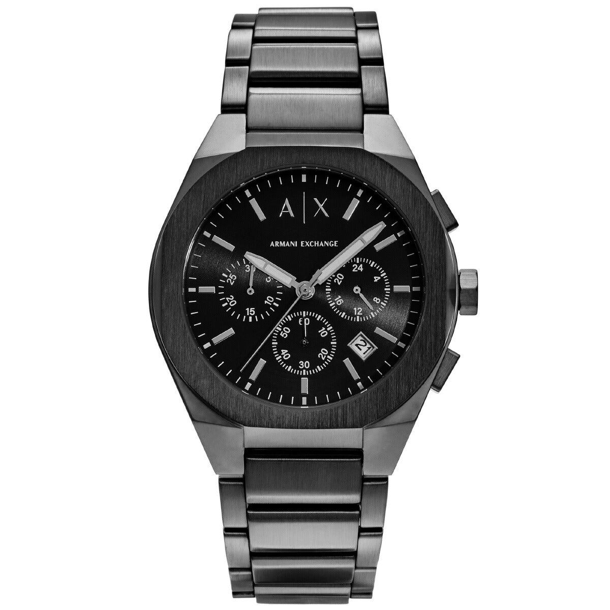 A|X アルマーニ エクスチェンジ ARMANI EXCHANGE 腕時計 メンズ クロノグラフ ブラック ステンレススチールウォッチ AX4183