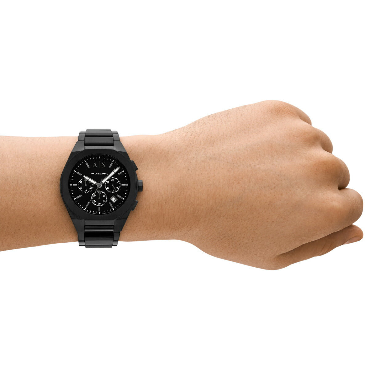 A|X アルマーニ エクスチェンジ ARMANI EXCHANGE 腕時計 メンズ クロノグラフ ブラック ステンレススチールウォッチ AX4183
