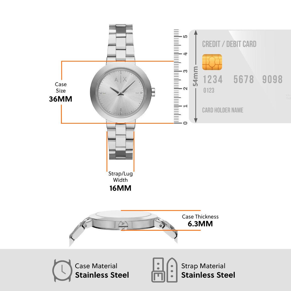 A|X アルマーニ エクスチェンジ ARMANI EXCHANGE 腕時計 レディース 二針 ステンレススチールウォッチ AX5170