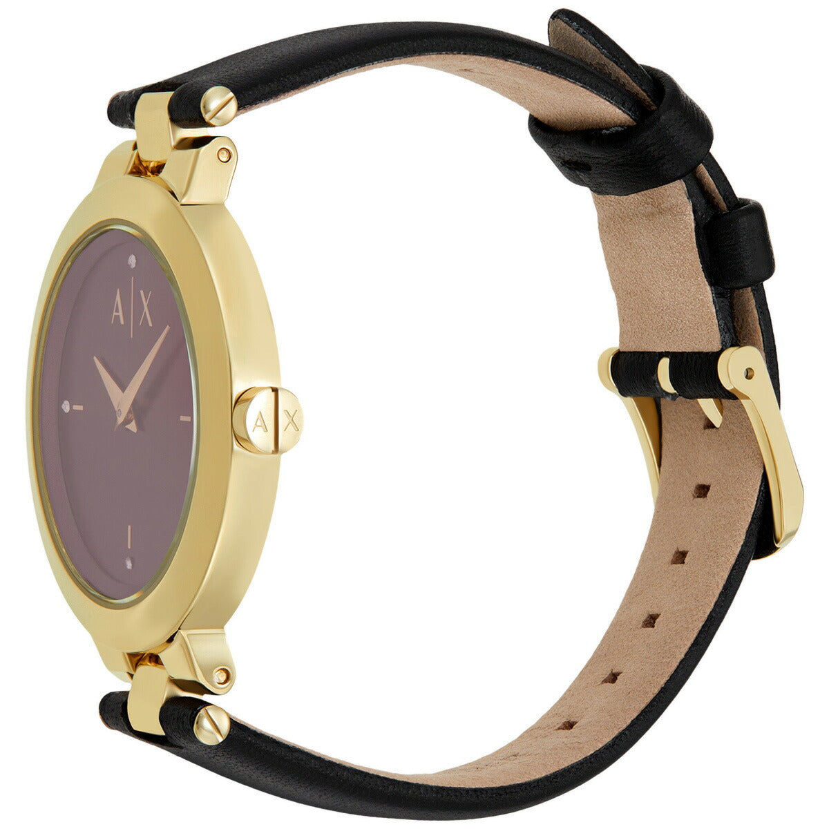 A|X アルマーニ エクスチェンジ ARMANI EXCHANGE 腕時計 レディース 2針ウォッチ ブラック レザー AX5178【2025 新作】