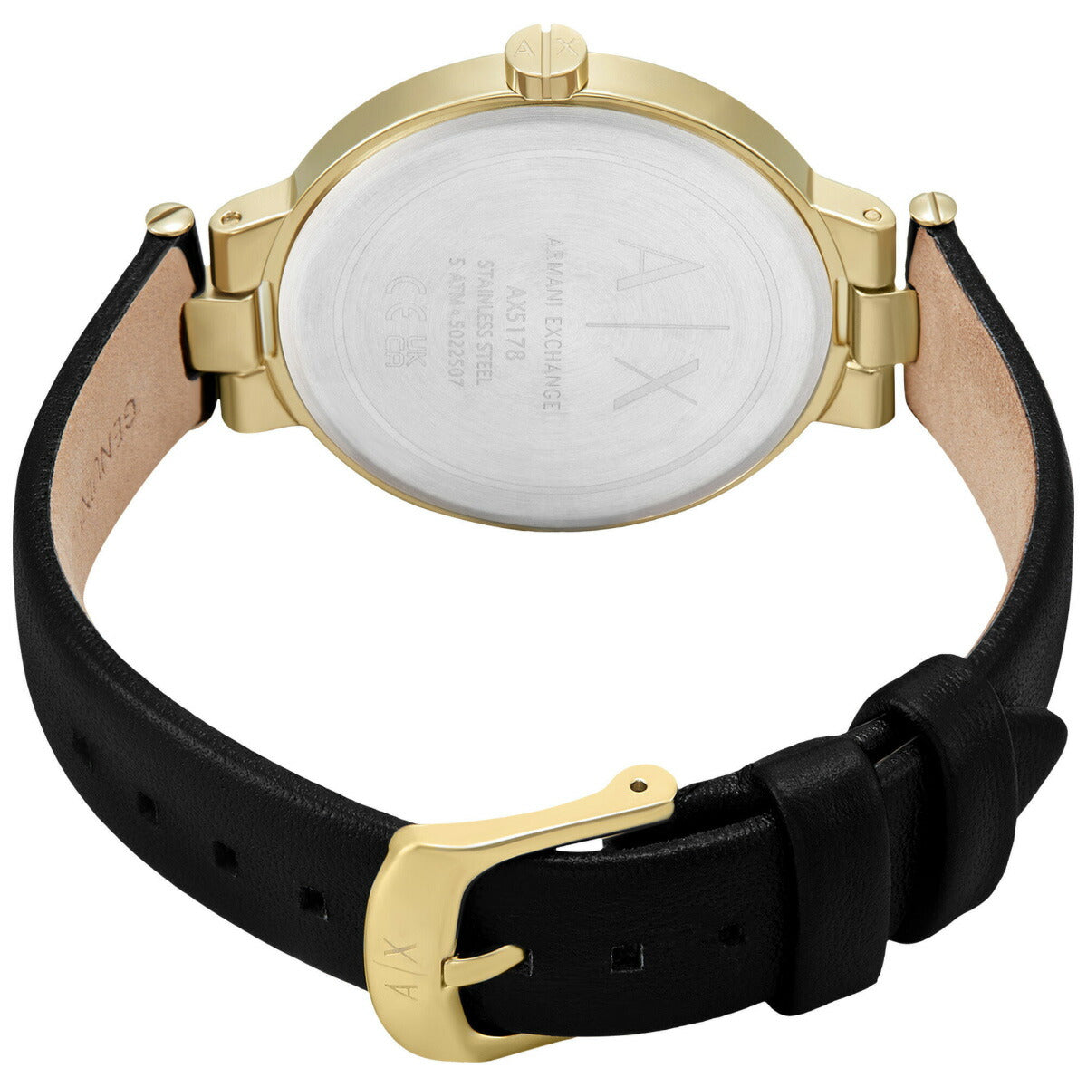 A|X アルマーニ エクスチェンジ ARMANI EXCHANGE 腕時計 レディース 2針ウォッチ ブラック レザー AX5178【2025 新作】