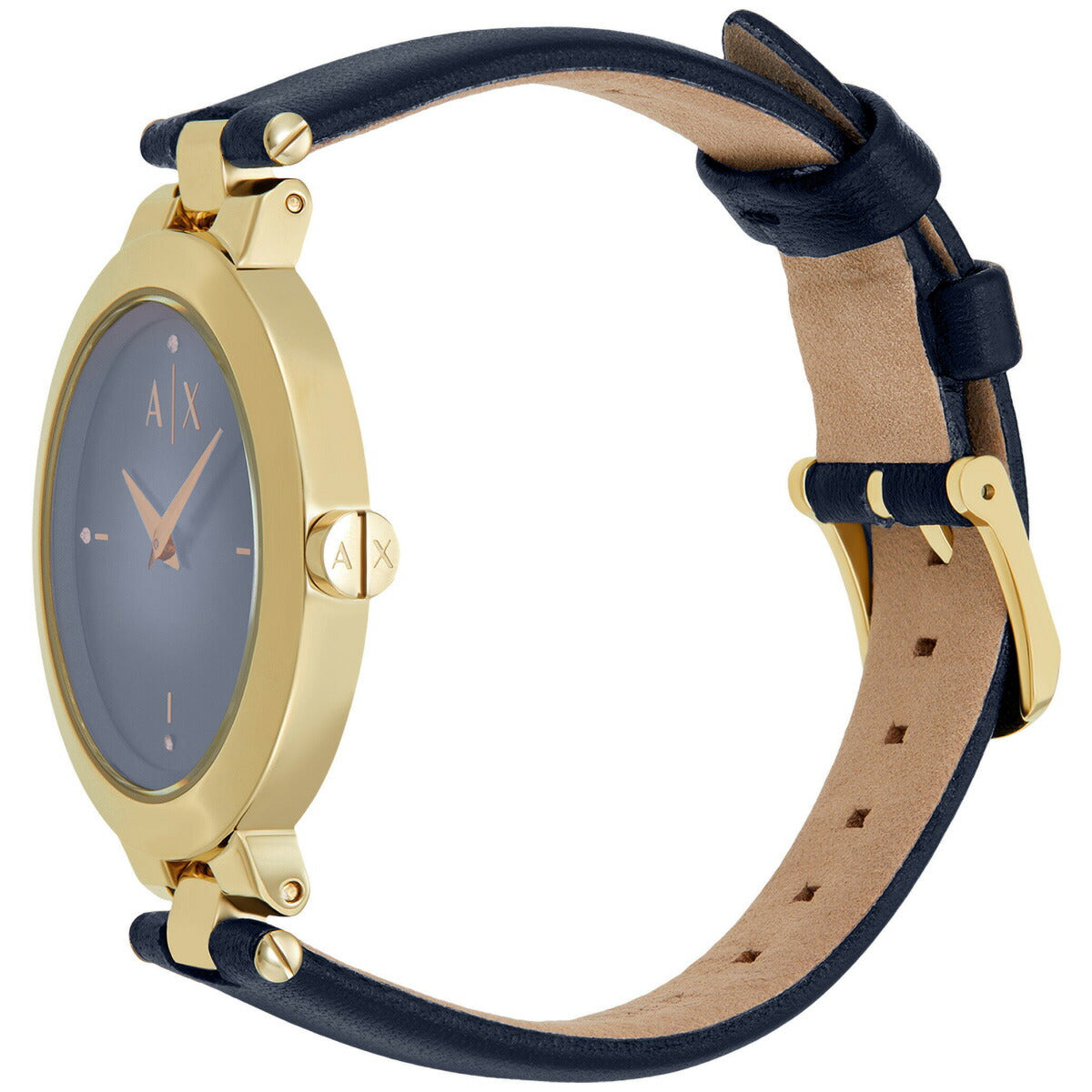 A|X アルマーニ エクスチェンジ ARMANI EXCHANGE 腕時計 レディース 2針ウォッチ ブラック レザー AX5179【2025 新作】