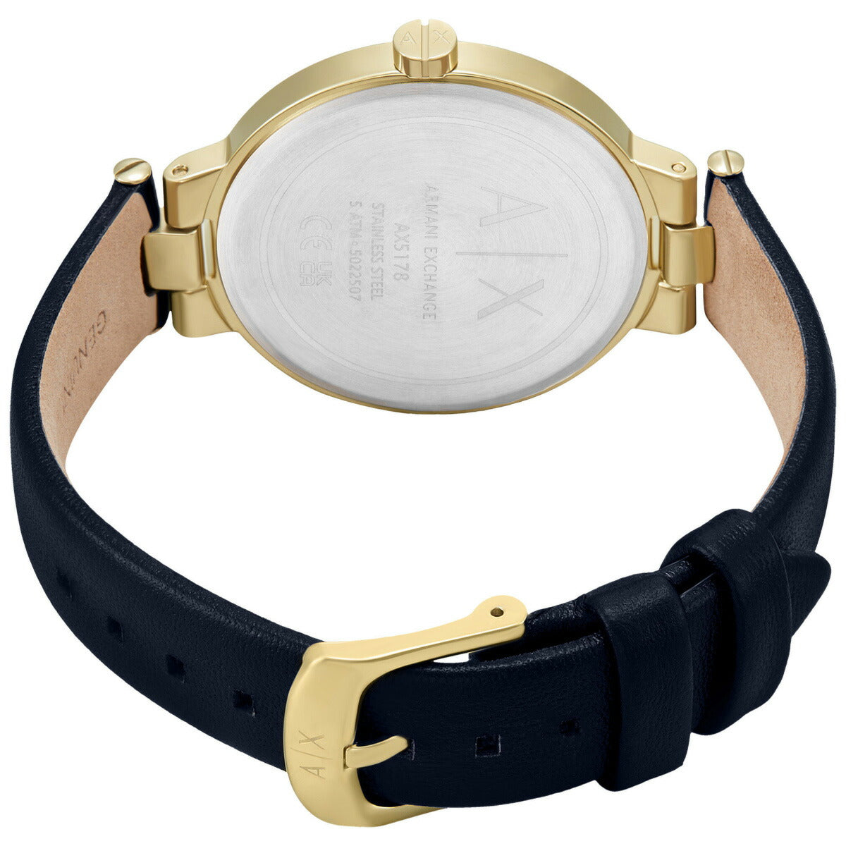 A|X アルマーニ エクスチェンジ ARMANI EXCHANGE 腕時計 レディース 2針ウォッチ ブラック レザー AX5179【2025 新作】