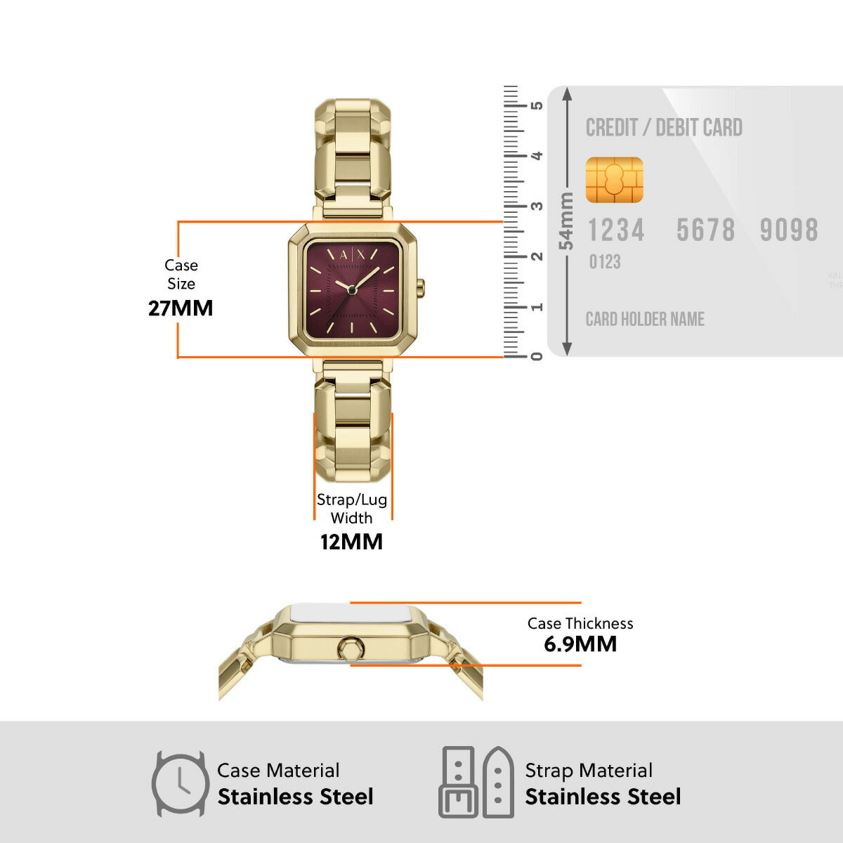 A|X アルマーニ エクスチェンジ ARMANI EXCHANGE 腕時計 レディース 2針ウォッチ ゴールドトーン ステンレススチール AX5734【2025 新作】