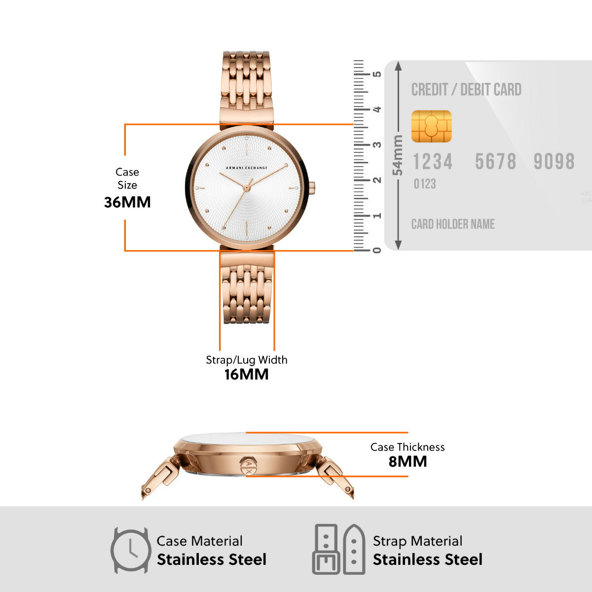 A|X アルマーニ エクスチェンジ ARMANI EXCHANGE 腕時計 レディース ステンレススチールウォッチ AX5901