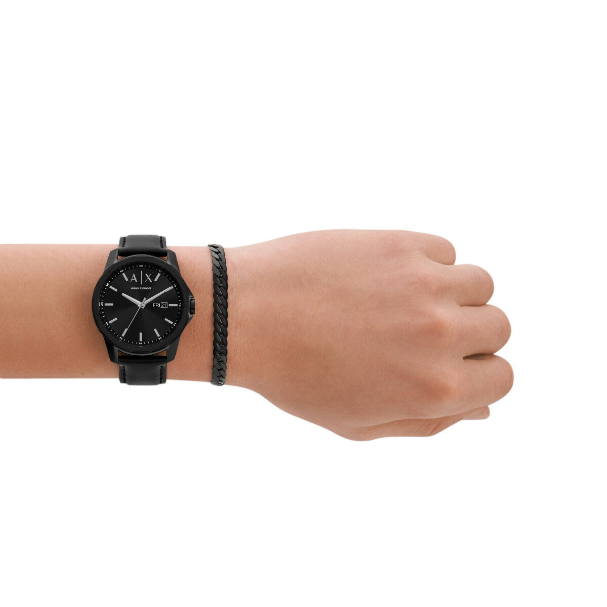 A|X アルマーニ エクスチェンジ ARMANI EXCHANGE 腕時計 メンズ レザーウォッチ AX7147SET