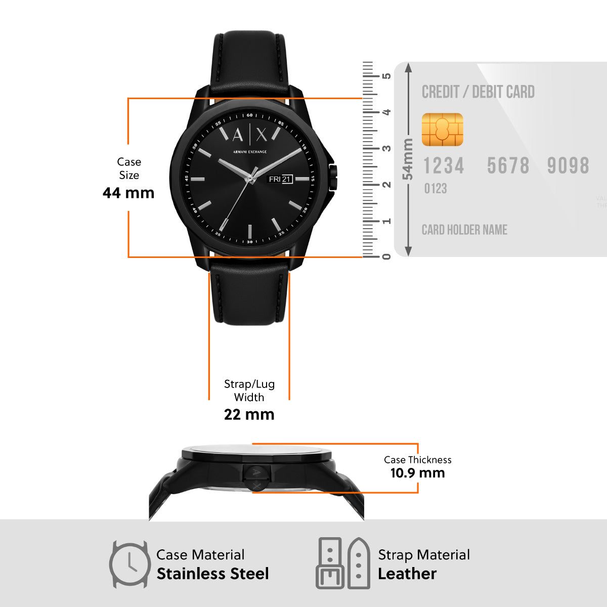 A|X アルマーニ エクスチェンジ ARMANI EXCHANGE 腕時計 メンズ レザーウォッチ AX7147SET