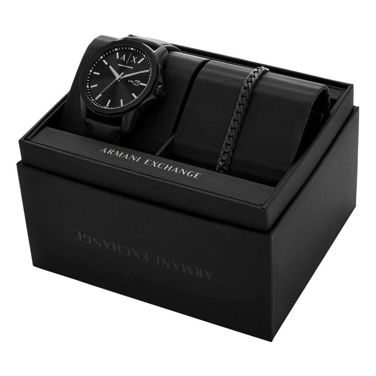 A|X アルマーニ エクスチェンジ ARMANI EXCHANGE 腕時計 メンズ レザーウォッチ AX7147SET