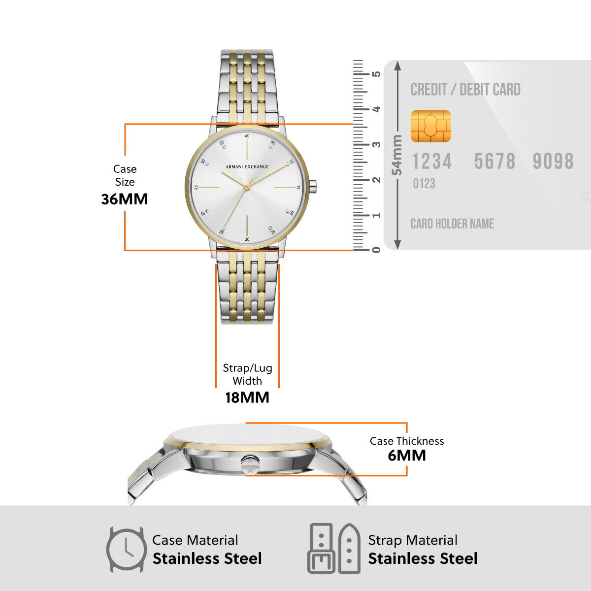 A|X アルマーニ エクスチェンジ ARMANI EXCHANGE 腕時計 レディース ステンレススチールウォッチ AX7156SET
