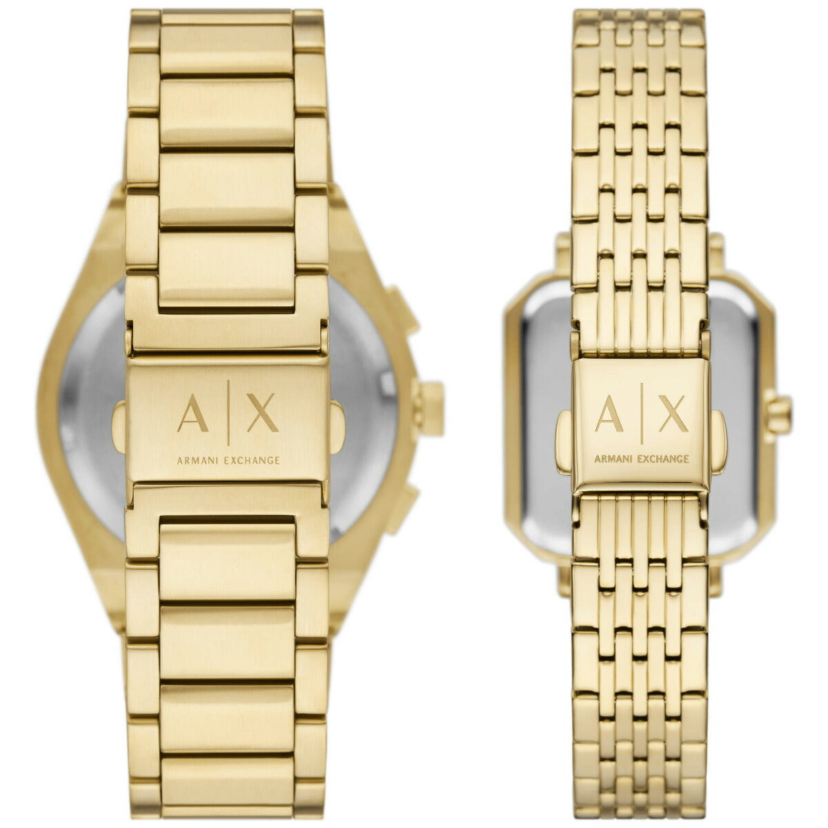 A|X アルマーニ エクスチェンジ ARMANI EXCHANGE 腕時計 メンズ レディース ペアギフトセット SYNC クロノグラフウォッチ ゴールドトーン AX7171SET【2025 新作】