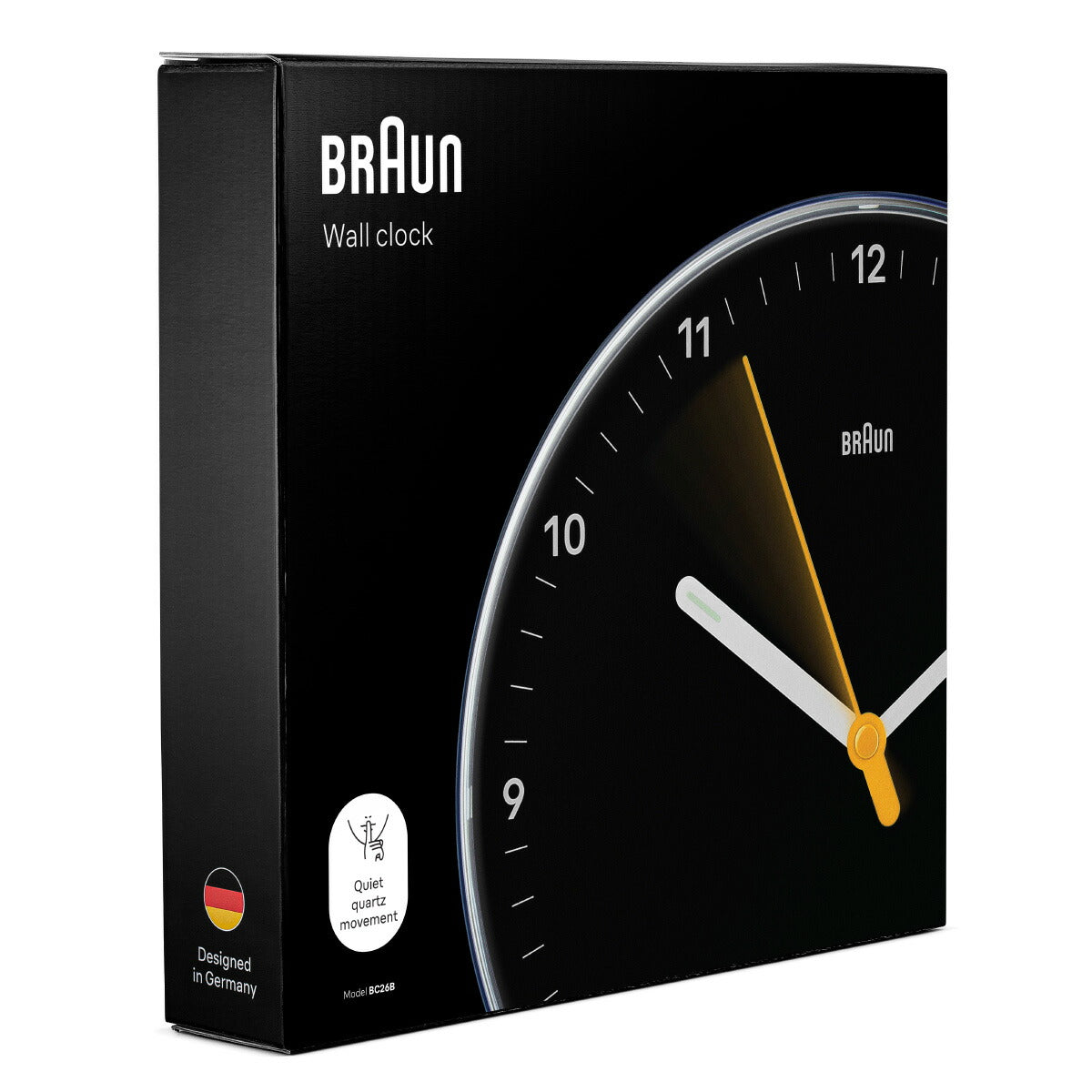 BRAUN ブラウン ウォールクロック BC26B アナログ 掛け時計 Wall Clock 230mm ブラック【2024 新作】