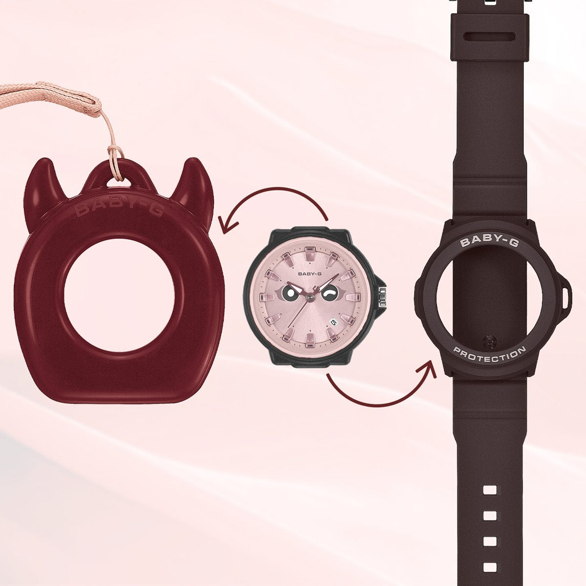 BABY-G+PLUS カシオ ベビーG レディース アナログ 限定モデル 腕時計 BGA-20K-1AJR ベイビージープラス ストラップ付専用ホルダー付属【2026 新作】