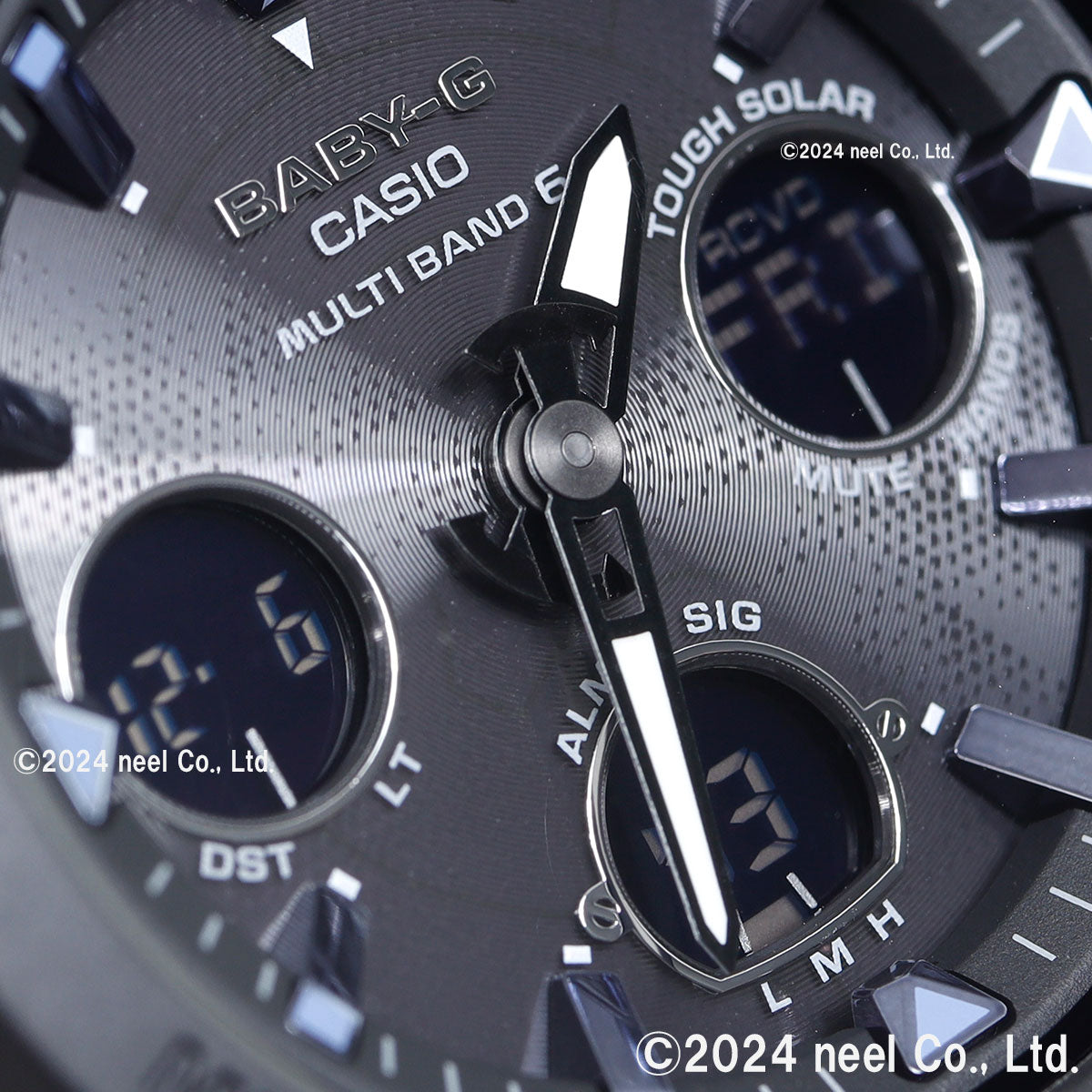 BABY-G カシオ ベビーG 電波 ソーラー ネオンイルミネーター レディース 腕時計 電波時計 ブラック 黒 Beach Traveler Series BGA-2500-1AJF