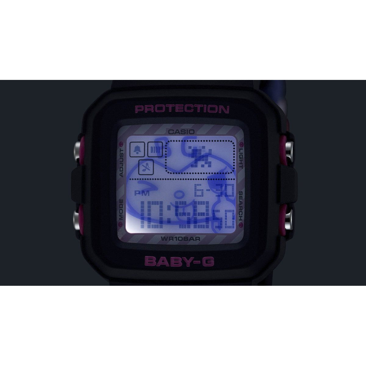 BABY-G+PLUS カシオ ベビーG レディース デジタル クロミ コラボ 限定モデル 腕時計 BGD-10KKM-1JR ベイビージープラス ストラップ付専用ホルダー付属【2024 新作】