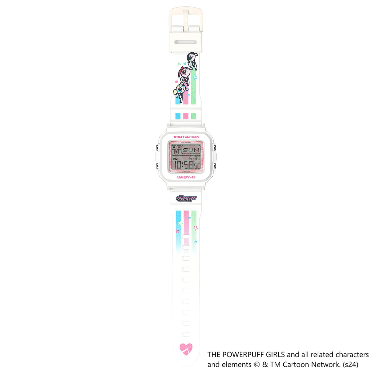 BABY-G+PLUS カシオ ベビーG レディース デジタル The Powerpuff Girls コラボ 限定モデル 腕時計 BGD-10KPP-7JR ベイビージープラス パワーパフ ガールズ 時計ホルダー付属【2024 新作】