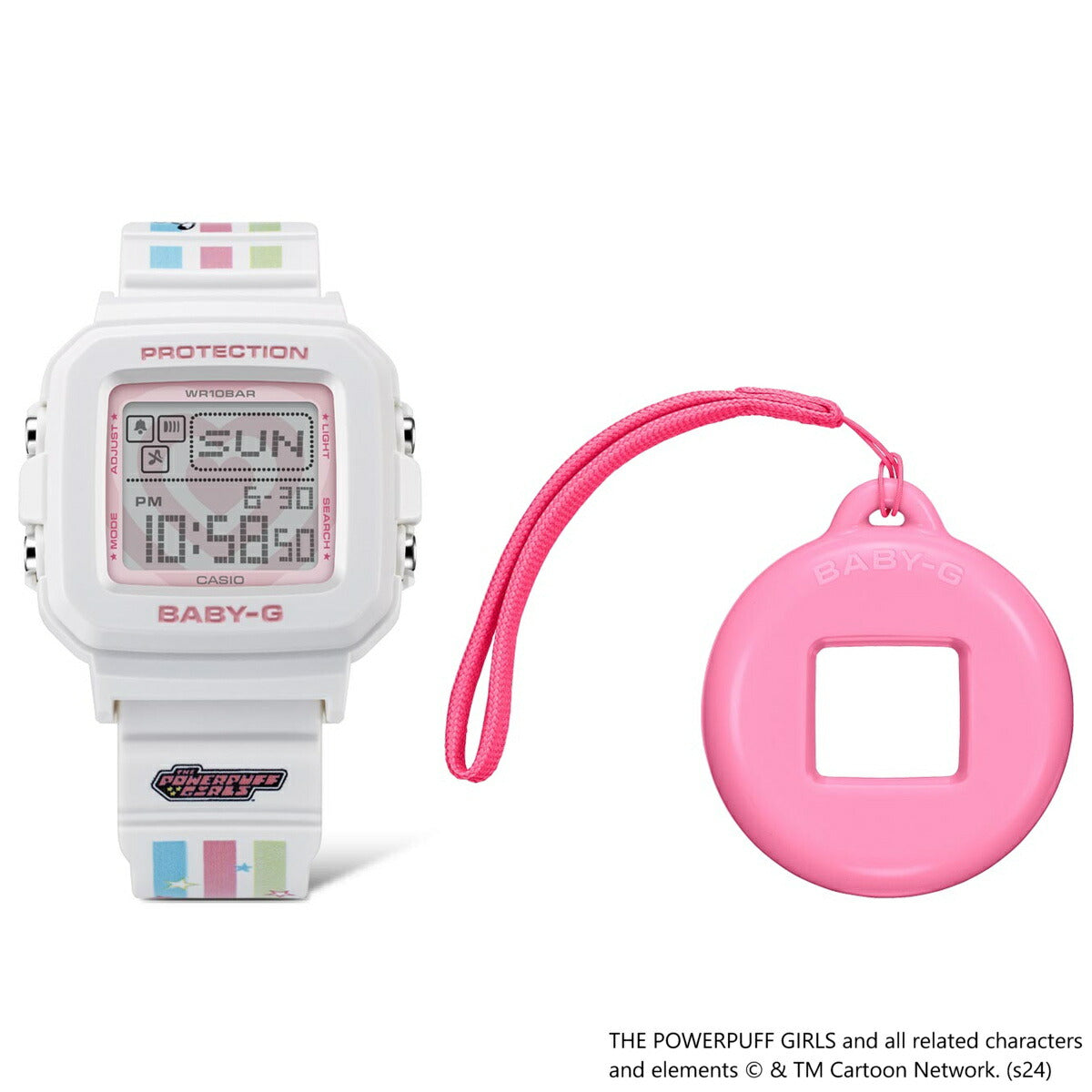 BABY-G+PLUS カシオ ベビーG レディース デジタル The Powerpuff Girls コラボ 限定モデル 腕時計 BGD-10KPP-7JR ベイビージープラス パワーパフ ガールズ 時計ホルダー付属【2024 新作】