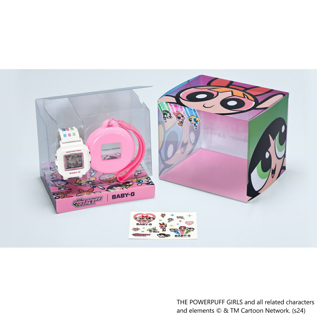 BABY-G+PLUS カシオ ベビーG レディース デジタル The Powerpuff Girls コラボ 限定モデル 腕時計 BGD-10KPP-7JR ベイビージープラス パワーパフ ガールズ 時計ホルダー付属【2024 新作】