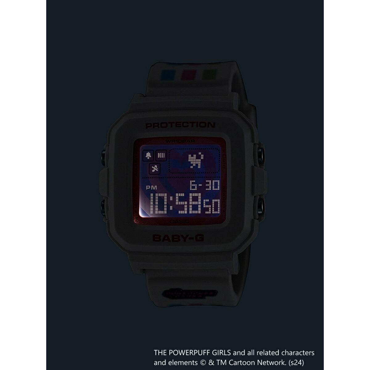 BABY-G+PLUS カシオ ベビーG レディース デジタル The Powerpuff Girls コラボ 限定モデル 腕時計 BGD-10KPP-7JR ベイビージープラス パワーパフ ガールズ 時計ホルダー付属【2024 新作】