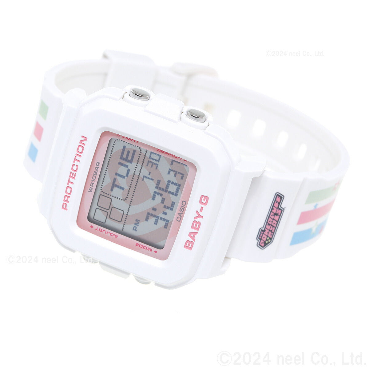 BABY-G+PLUS カシオ ベビーG レディース デジタル The Powerpuff Girls コラボ 限定モデル 腕時計 BGD-10KPP-7JR ベイビージープラス パワーパフ ガールズ 時計ホルダー付属【2024 新作】