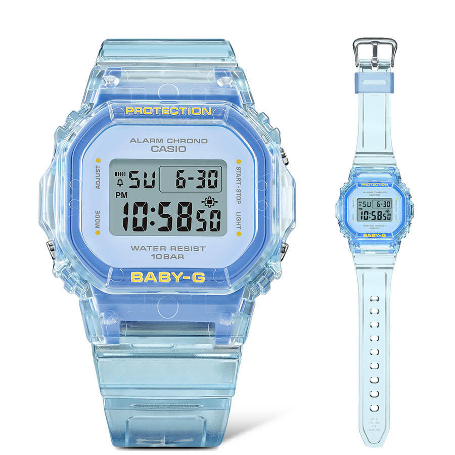 BABY-G カシオ ベビーG レディース デジタル 腕時計 BGD-565SJ-2JF ブルー シースルーデザイン【2024 新作】