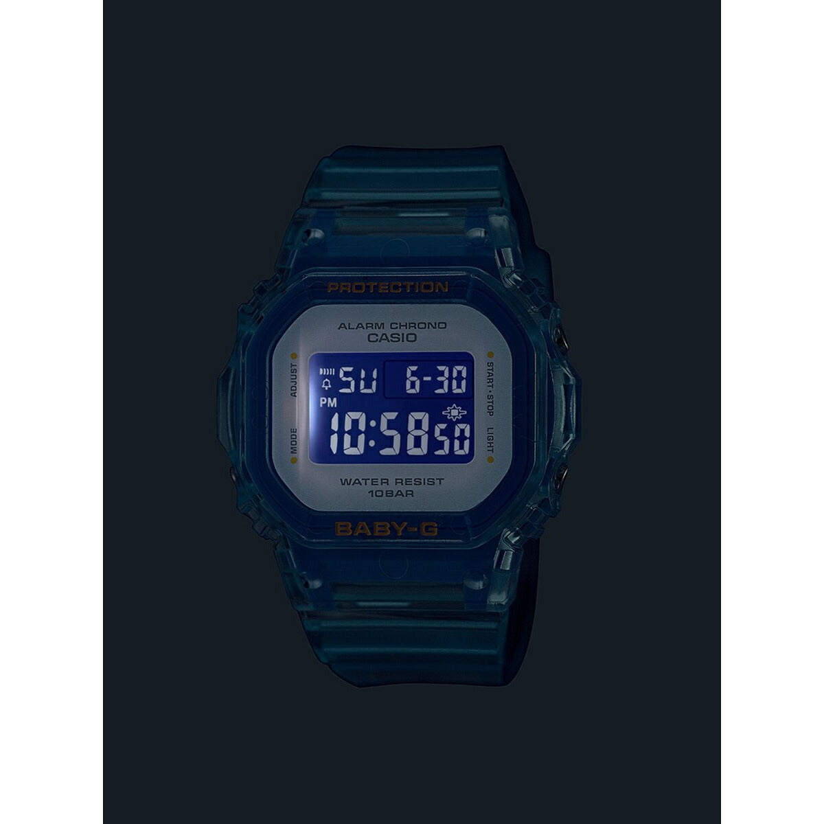 BABY-G カシオ ベビーG レディース デジタル 腕時計 BGD-565SJ-2JF ブルー シースルーデザイン【2024 新作】