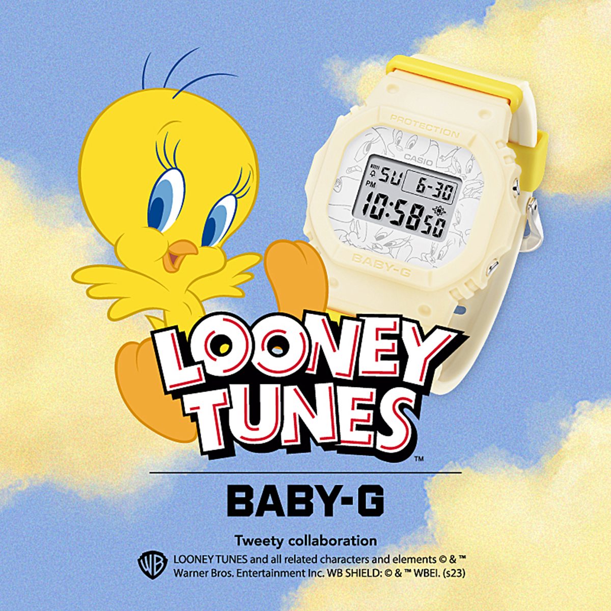 BABY-G カシオ ベビーG TWEETY コラボ 限定モデル レディース 腕時計 BGD-565TW-5JR LOONEY TUNES トゥイーティー【2023 新作】