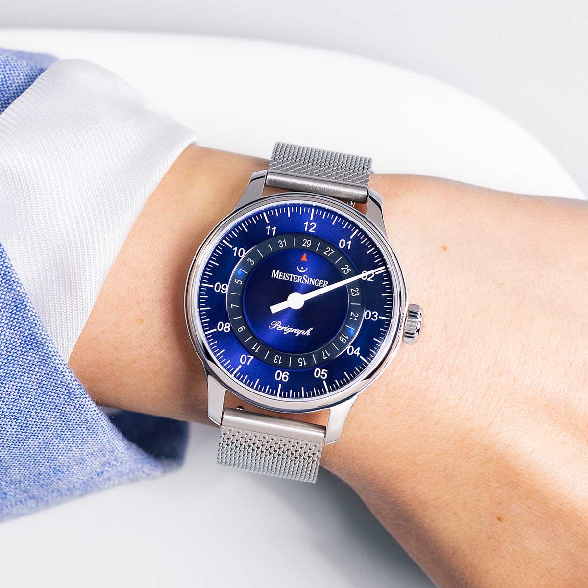 マイスタージンガー MeisterSinger ペリグラフ サンバーストブルー Perigraph Sunburst 自動巻き 腕時計 メンズ レディース BM1108【2026 新作】【60回分割手数料無料!】